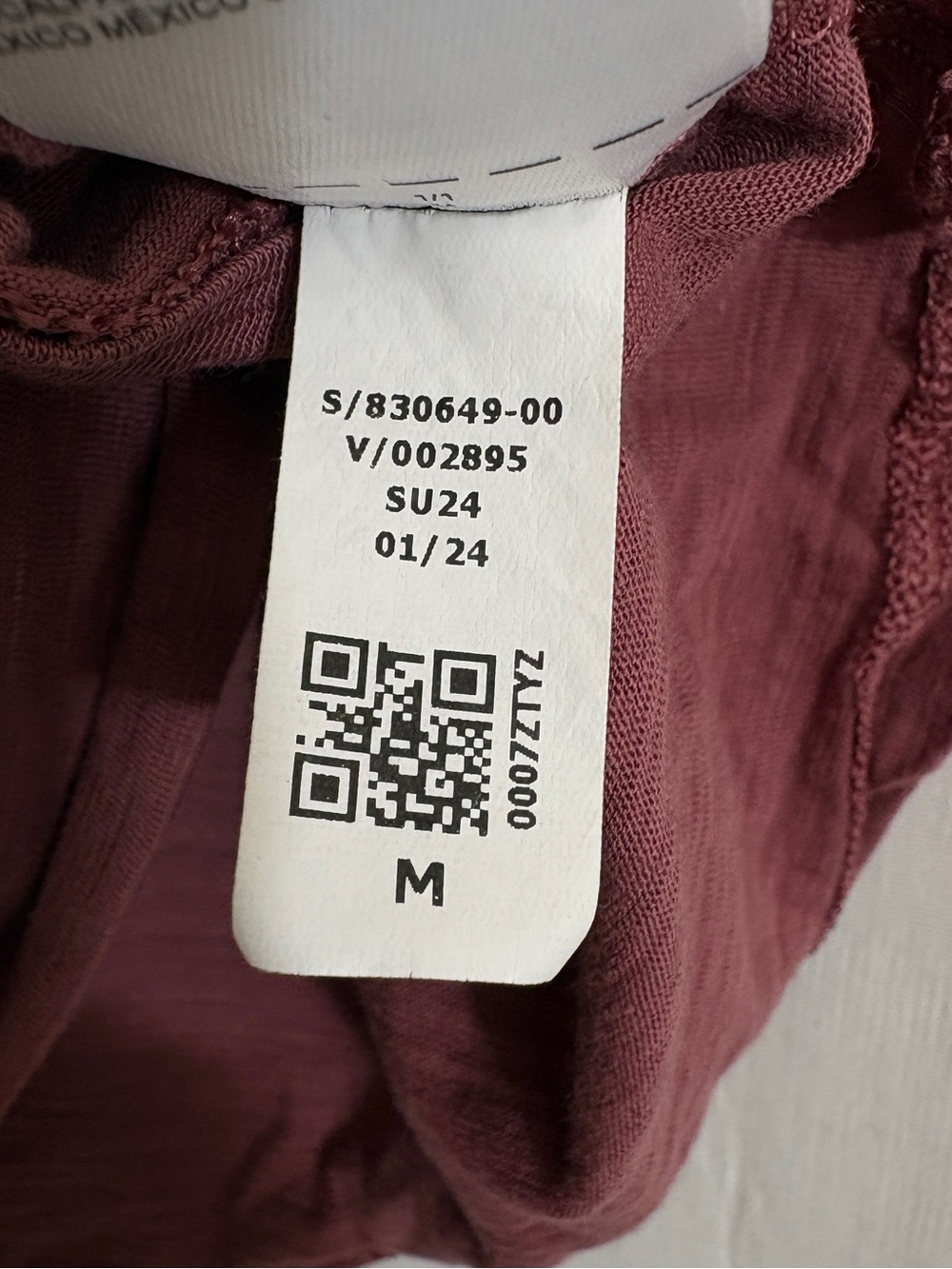 Athleta Essential Slub Tee Rosewood Red Medium Supima Cotton Short Sleeve - Picture 6 of 6